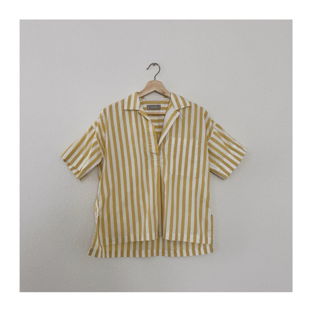 everlane the cotton short sleeve popover top